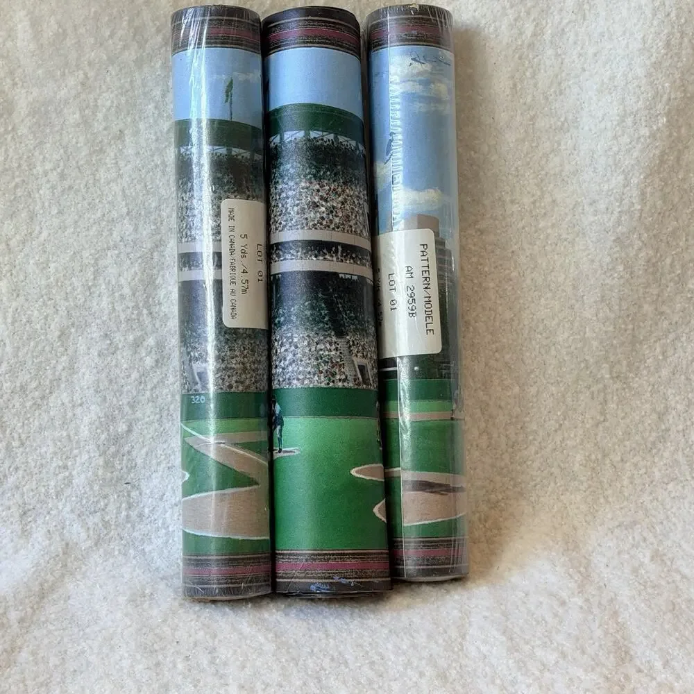 Vintage York Baseball Wallpaper Border Baseball Diamond 2959B 15 Yards Total NEW